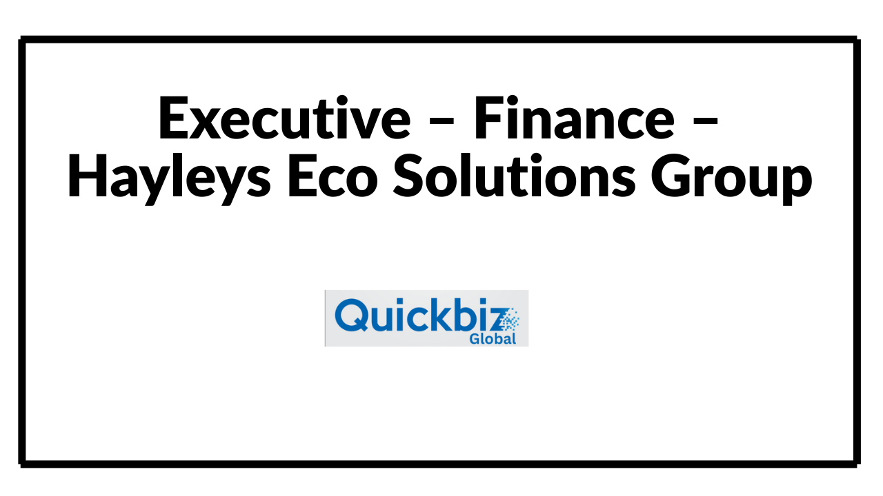 Executive – Finance – Hayleys Eco Solutions Group