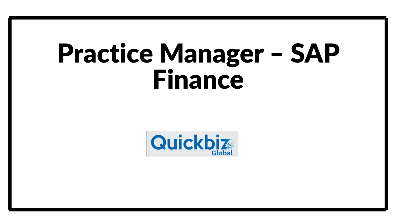 Practice Manager – SAP Finance